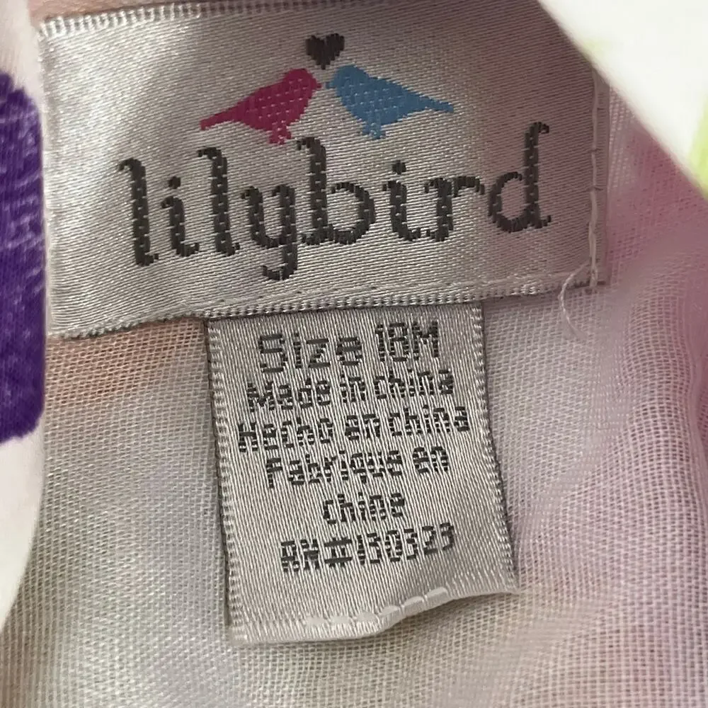 Lilybird Floral Butterfly Lined Sleeveless Bow Button 2-Piece Dress Bottom Set